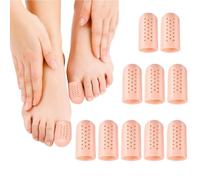 Protège Orteil Silicone Gel Big Toe Caps Capuchons D'orteils Respirants Doux 10 Pièces Protection Doigt de Pied Respirants pour Cors Ampoules Callosités Ongles Incarnés Soulager Pied la Douleur