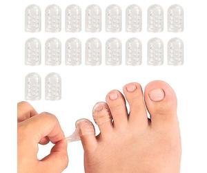 Protège-orteils en silicone, 20 pièces, Capuchons de protection pour les orteils, Anti-frottement, Dédié aux petits / gros orteils, Tampons pour orteils, Empêche les ampoules, Pour hommes et femmes