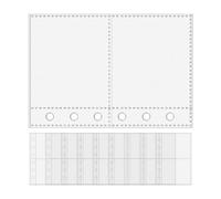 Protège-pages de classe Lot de 10 Protège-feuilles Photo Transparents 6 | Pages Protectrices Classeur A7 6 Anneaux Autocollants,photos,cartes,reçus,billets,élèves,professeurs,bureau,éco