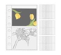 Protège-pages | Pochettes de protection transparentes A7 à 6 anneaux pour cartes, reçus, billets, photos, autocollants, croquis, école, bureau, étudiants, enseignants, voyageurs