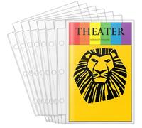 Protège-pages pour programmes Broadway Play et programmes de théâtre, 50 feuilles de protection pour billets de lecture du milieu des années 1980 au moderne, pochettes de classeur Playbill