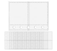 Protège-pages transparents M5 à 5 anneaux | Pochettes de protection pour tickets, cartes, photos, reçus, autocollants, personnel administratif, étudiants, bureau, école, papeterie, amateurs
