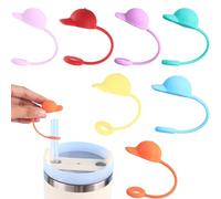 Protège-Pailles - 7 Pièces Réutilisables Étanches - Remplaçement De Bouchons De Paille Pour Bouteilles - Pour Anniversaire Noël Voyage Maison