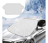Protege Pare Brise Givre,144*95cm Protection Pare Brise Hiver,Bache Voiture Repliable,Housse Voiture Exterieur Anti Neige Protection Solaire,Couverture pare Brise Voiture Hiver pour Plupart Véhicules