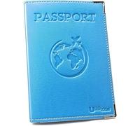 Protege Passeport BLEU P UGOZEN| Portefeuille/Pochette Passeport Fabriqué en France Protection Documents de Voyage Billets/Devises
