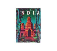 Protège-passeport couleur motif India Color Pop - Fabrication Française - PVC imprimé - 13,5 x 9,5 cm