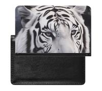 Protège-passeport imprimé tigre blanc, protecteur de passeport durable, protecteur de passeport de voyage, noir, taille unique, contemporain, Noir , Taille unique, Contemporain
