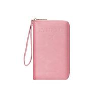 Protege Passeport Pochette pour Hommes Et Femmes Protège Passeport avec Bloqueur RFID Anti-vol Organisateur De Voyage pour Billet d'avion Cartes De Crédit (Rose)