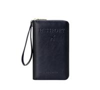 Protege Passeport Pochette pour Hommes Et Femmes Protège Passeport avec Bloqueur RFID Anti-vol Organisateur De Voyage pour Billet d'avion Cartes De Crédit (Noir)