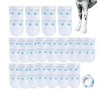 Protège-pattes de chien - Couvre-pied amovible avec rouleau de bandage pour chiens de taille moyenne et grande | Bottes de protection élastiques pour la récupération des plaies | Chaussures douces et