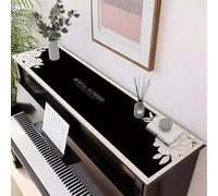 Protège-Piano Chemin de Piano de 30 à 40 CM de Large, Cuir PU imperméable, Chemin de Table découpable pour Commode/Meuble TV/Rebord de fenêtre(Style-1,30x150cm)