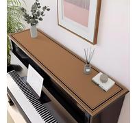Protège-Piano Chemin de Piano de 50 cm de Large, supérieures imperméables en Cuir PU pour Instruments de Musique, Chemin de Table découpable pour Commode/Meuble TV/Rebord de fenêtre(Brown,50x100cm)