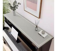 Protège-Piano Instruments De Musique De 25 À 30 CM De Large, Tapis De Piano Beige Et Gris pour Le Dessus du Piano, Chemin De Table Antidérapant Découpable pour Commode/Meuble TV(Grey,25x200cm)
