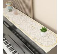 Protège-Piano Tapis De Passage Supérieur De Piano Antidérapant De 50 À 60 Cm De Large, Tissu D'écharpe De Commode De Protection Contre Les Rayures pour Instruments De Musique(Style-2,50x120cm)