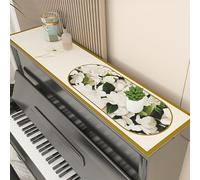Protège-Piano Tapis De Passage Supérieur De Piano Antidérapant De 50 À 60 Cm De Large, Tissu D'écharpe De Commode De Protection Contre Les Rayures pour Instruments De Musique(Style-1,50x290cm)