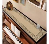 Protège-Piano Tapis de Piano de 30 à 40cm de Large, antidérapant et Protection Contre Les Rayures, Tissu écharpe de Commode pour Meuble TV/clés/Instruments de Musique(Style-1,40x380cm)