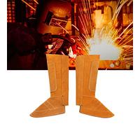 Protège-pieds de Soudure en Cuir Long Couvre-pieds de Soudeur pour L' de Barbecue