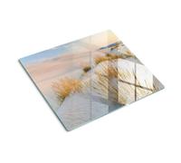 Protège-plan de travail 60x52 cm Bords Polis Modernité Imperméable Pieds Antidérapants Avec Impression Verre Symétrique Aspect Artistique Rectangulaire - mer Baltique