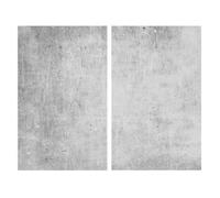 Protège-plaques de cuisson - Allstar - Lot de 2 - Verre trempé - Aspect béton - 30 x 52 cm