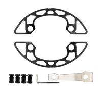 Protège-plateau de vélo - Guide de chaîne de vélo - Attrape-chute - Protection de roue de manivelle durable - Housse de protection et boulons
