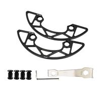 Protège-plateau de vélo - Guide de chaîne de vélo - Attrape-chute - Protection de roue de manivelle durable - Housse de protection et boulons