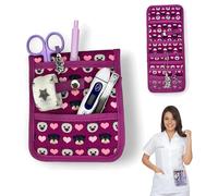 Protège-poches | Tous ne sont pas pareils | Organisateur de poche infirmière | Infirmière en détresse - Cadeau d'infirmière original pour ranger des ciseaux et accessoires (PURPURE CHIENS CHATS COEUR)
