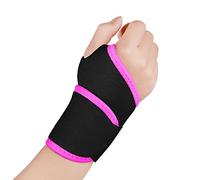 Protège Poignet Sport Support Poignet Réglables Orthese Poignet Protection du Mouvement Arthrite Soulagement Douleur Tendinite, Taille moyenne pour Main Gauche ou Droite 2 pièces (rose rouge)