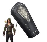 Protège-poignets médiévaux en similicuir - Manchette pour cosplay vintage confortable - Bracelet en cuir synthétique pour homme et femme