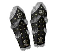 Protège poignets, portable, - functional high-performance brassards en cuir 1, paire de bras médiévaux, Brassard protection faux la Renaissance | Multipurpose Outdoor Indoor Utility, Black, Se référer