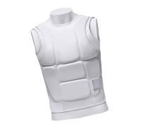Protège-poitrine d'entraînement de karaté en nylon doublé de texture contre les chocs - Ajustement réglable - Sangles réglables - Protection pour arts martiaux - Équipement de protection respirant