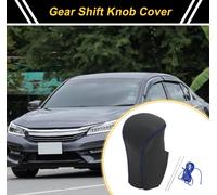 Protège-Pommeau De Levier De Vitesse Anti-Dérapant Pour Honda Accord 2008-2012 En Similicuir Noir Bleu