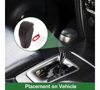 Protège-Pommeau De Levier De Vitesse Antidérapant Pour Voiture, Protecteur De Poignée De Changement De Vitesse Pour Mazda Cx-5 2017-2022 Noir Fibre De Carbone Rouge Simili Cuir