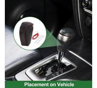 Protège-Pommeau De Levier De Vitesse Antidérapant Pour Voiture, Protecteur De Poignée De Changement De Vitesse Pour Mazda Cx-30 2020-2022 Noir Fibre De Carbone Rouge Simili Cuir