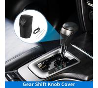 Protège-Pommeau De Levier De Vitesse Antidérapant Pour Voiture, Protecteur Poignée Changement Vitesse Pour Toyota Rav4 2013-2016, Motif Fibre Carbone Noir, Cuir Microfibre Noir