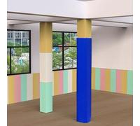 protège Poteau Basket Rembourrage Personnalisable pour poteaux carrés, Rembourrage pour poteaux d'aires de Jeux afin d'éviter Les collisions, Imperméable et Durable(8 ft/244cm,22"x22"/55.9x55.9cm)