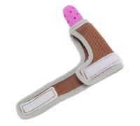Protège-Pouce en Silicone pour bébé, Mitaine, Jouet de Dentition avec Bracelet Respirant Réglable pour Bébés de 3 Mois à Partir de 3 Mois, Arrêt de la Succion du Pouce (Violet)