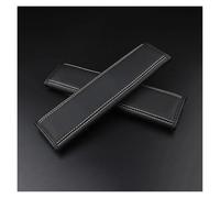 Protège Pour Ford ST LINE Pour Fiesta Mk7 Pour Focus Escort Mk4 Mk3 Mk2 2 Pièces Housses Ceinture Sécurité En Cuir Voiture Intérieur ceinture doux(Black White)
