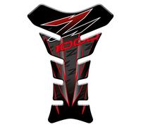 Protège-réservoir adhésif en résine effet 3D compatible avec KAWASAKI Z1000 (Rouge-Noir)
