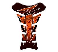 Protège-réservoir adhésif en résine effet 3D compatible avec Kawasaki Z800 (orange)