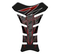 Protège-réservoir adhésif en résine effet 3D compatible avec Kawasaki Z800 (Rouge-Noir)