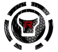 Protège-réservoir décoratif 3D autocollant pour moto compatible avec Honda CB125R Blanc X600071VA