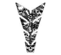 Protège-réservoir universel en résine, pour réservoir de moto (têtes de mort 1)