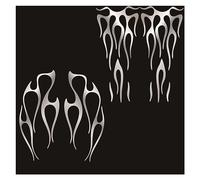 Protége Réservoirs Protection Autocollants De Réservoir De Gaz De Flamme De Moto D'argent Mat Pour L'ombre Pour VT750 Universel