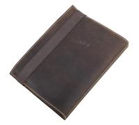 Protège-revues en cuir véritable 9, 25 x 6, 81 pouces pour | Étui en cuir véritable pour journal quotidien et notes de réunion, ceinture élastique pour l'école et les documents de voyage