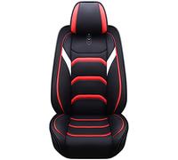 Protege Siege Voiture Ensemble Complet Housses Siège Voiture pour Ford pour Ranger pour Focus 2 Mk1 pour Edge pour Escape pour C Max pour Smax Ka pour Explorer pour Fiesta (Noir Rouge,One Size)