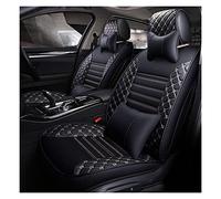 Protege Siege Voiture Housses De Siège De Voiture en Cuir Spécial 5 Places pour Hyundai pour Solaris pour Tucson 2017 pour Creta pour Getz I30 I20 pour Accent Ix35(Black White,A)