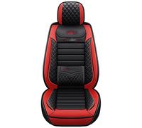Protege Siege Voiture Housses Siège Voiture Cuir 5 Places Pour Ford Pour Ranger Pour Focus 2 Mk1 Pour Edge Pour Escape C Max Pour Smax Ka Pour Explorer Pour Fiesta Pour Mondeo Mk4(Noir rouge,One Size)