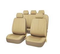Protege Siege Voiture Housses Siège Voiture Cuir pour Nissan pour Pathfinder pour Versa GTR 350z pour Sunny pour Teana pour Qashqai pour X-Trail Housse Coussin Siège 9 Pièces(5 Seats-Beige)
