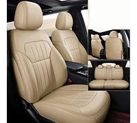 Protege Siege Voiture Personnalisé pour Toyota pour Highlander pour Kluger 2020 2021 2022 7 Sièges Housses De Siège De Voiture en Cuir Microfibre(Beige)