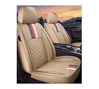 Protege Siege Voiture pour BMW X5 E87 X1 X2 X3 X4 X6 X7 pour M3 pour M4 pour M5 I8 Z3 Z4 5 Sièges Housse De Siège De Voiture en Cuir(Beige,B)